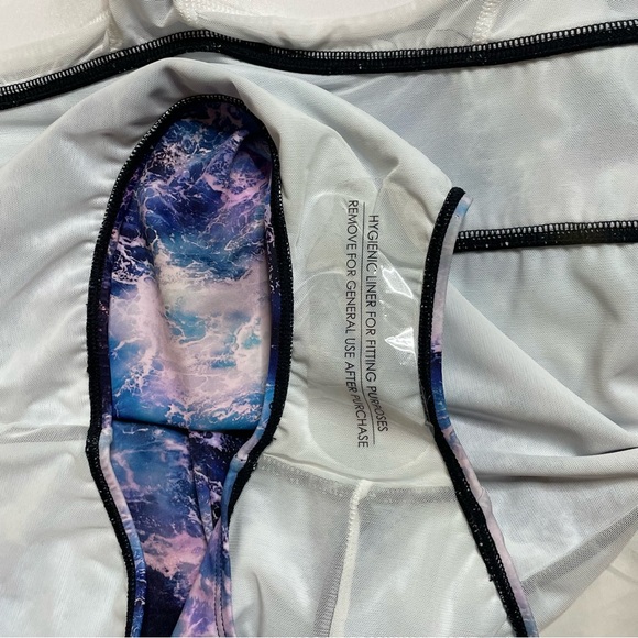 Torrid 1 14-16 Ocean Waves cap sleeve scoop neck one piece - Picture 9 of 9